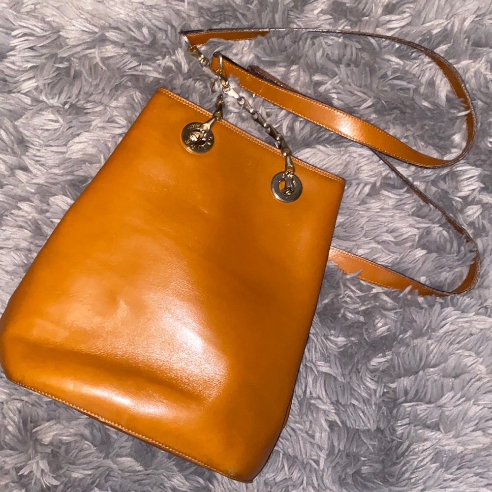 Brown Vintage Celine leather satchel